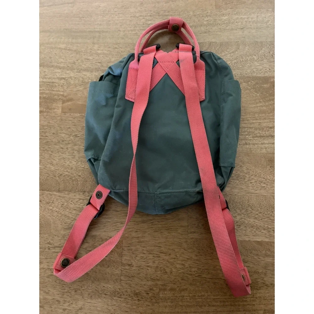 Fjallraven Kanken Mini Backpack Green Pink Everyday Travel Outdoor Bag